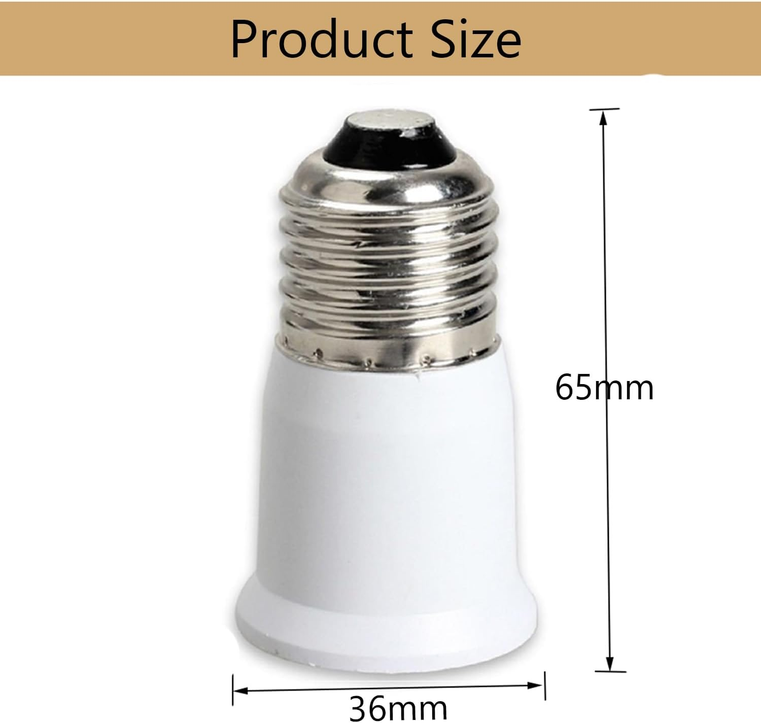 E27 Light Socket Extender Adapter Base, 3-Pack E27 Converter for Light Lamp Bulb Holder Fitting image number 2