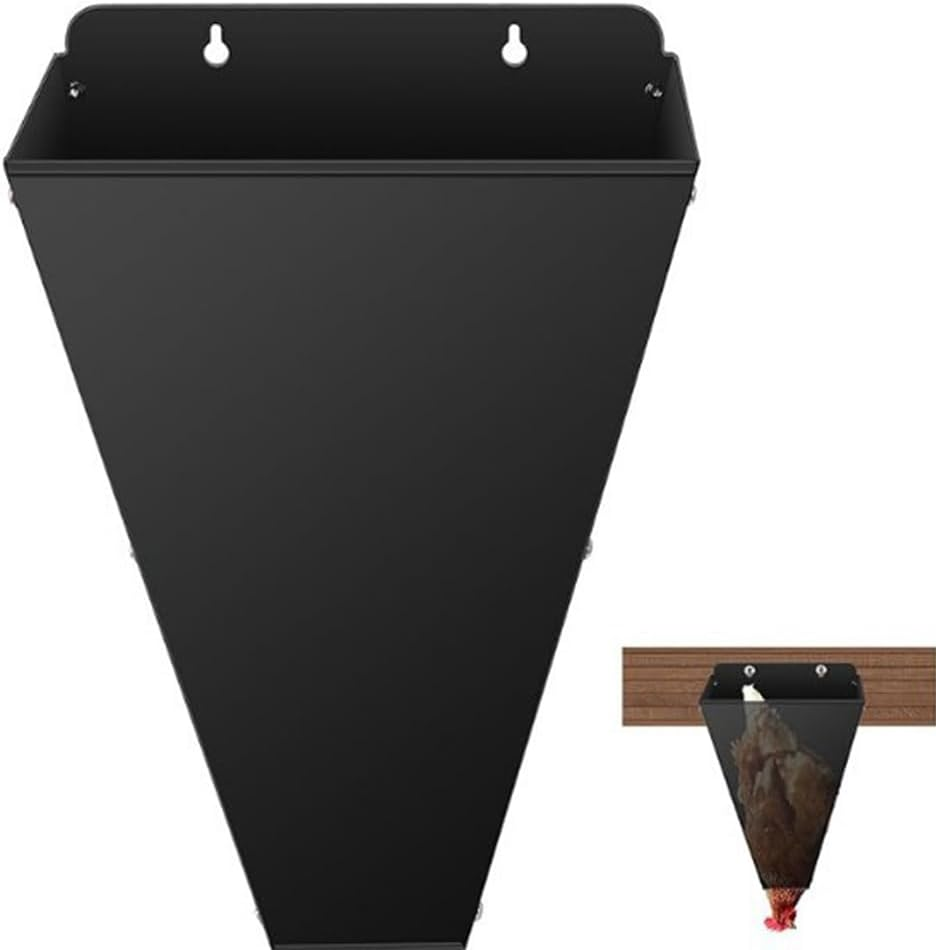 Chicken Restraining Cone,Heavy-Duty Steel Poultry Cones,Poultry Flat Back Funnel Cones, Easy to Store and Clean,For Rooster,Little Turkey,Llarge Layer,Broiler,Weighing No More than 8 Pounds image number 4