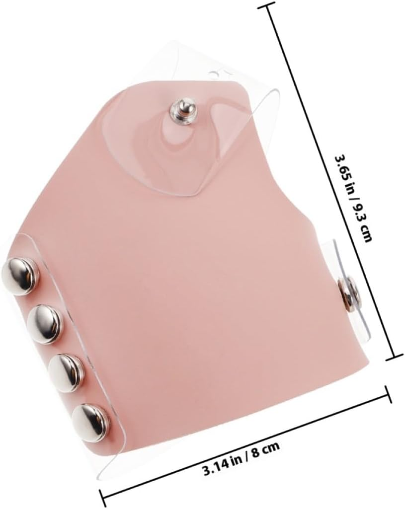 TOPPERFUN 2Pcs Pink Makeup Mixing Gloves and Small Foundation Palette Tray Set for Cosmetic Blending and Eyeshadow Mixing, Protective Hand Gloves for Professional Makeup Artists