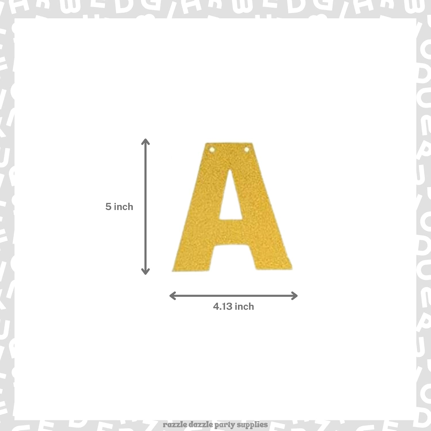 110 Pcs DIY Customisable Letter Banner Kit (Gold) image number 1