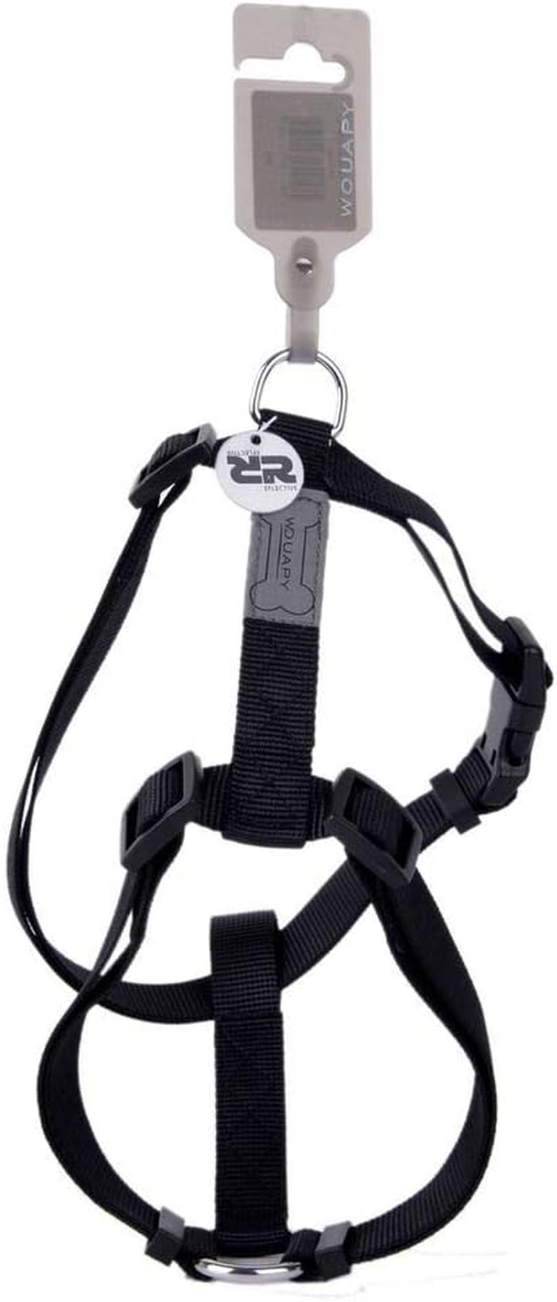 Wouapy Basic Line Harness for Dog, 15 Mm Width/Thorax of 43/65 Cm, Black Harness