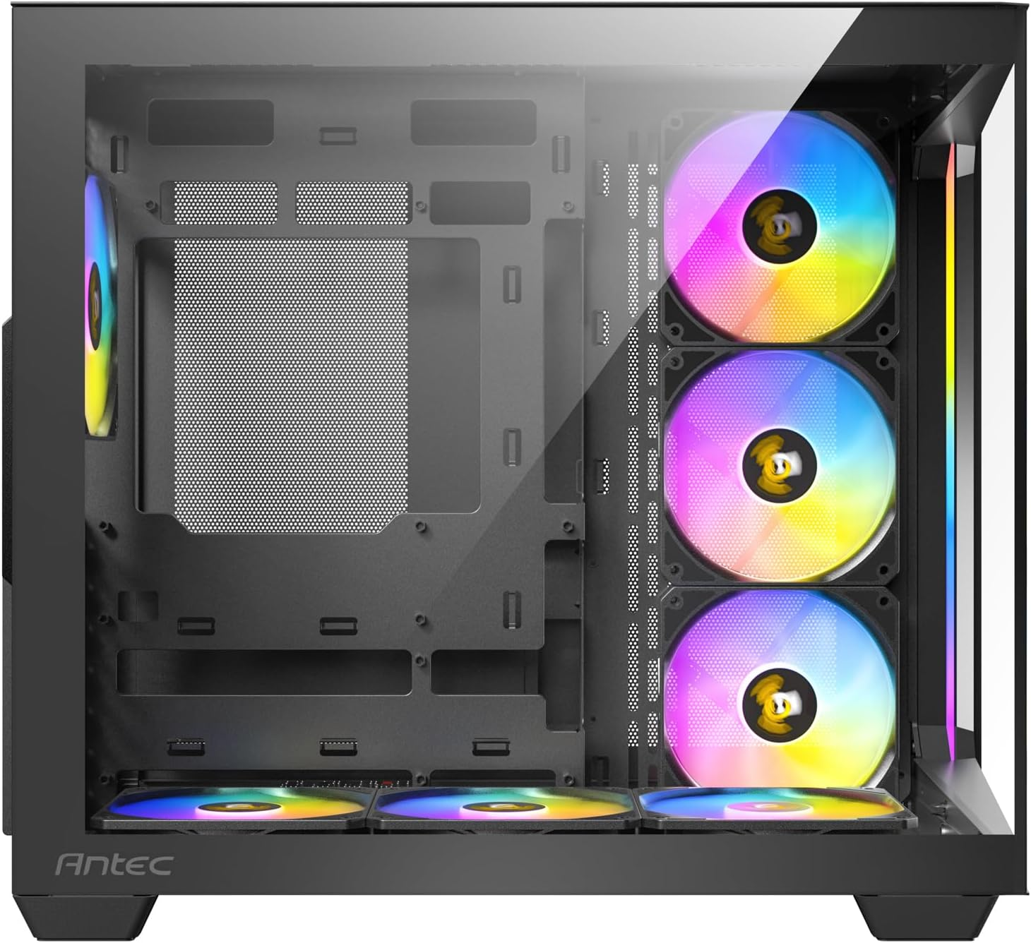 Antec C5 ARGB ATX, Matx Seamless Edge to Edge, Black Gaming Case, 270 Degrees, 7X ARGB + PWM Fan Controller, Back Connect Motherboard, Dual Chamber - C8 image number 2