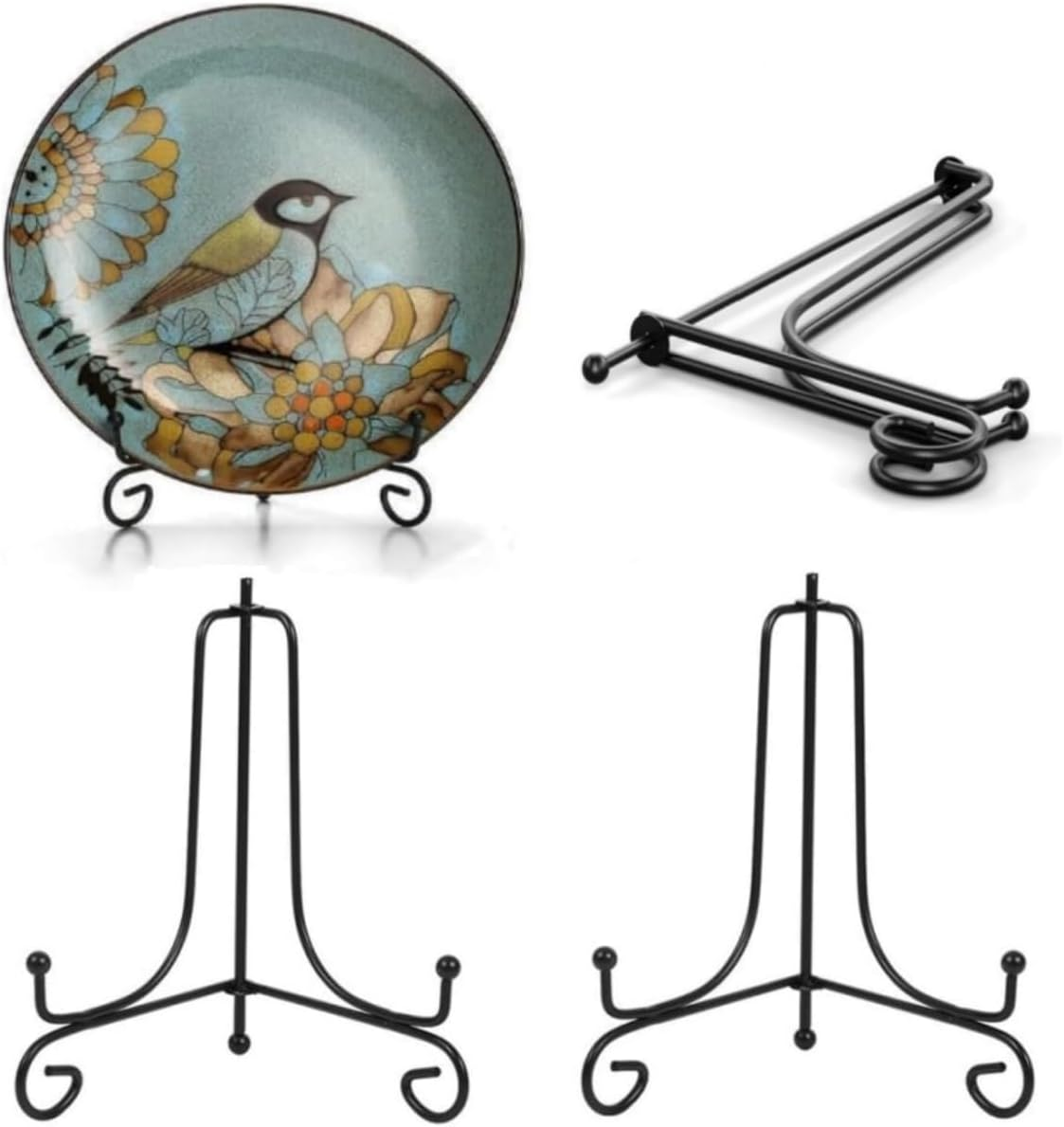 Plate Stands for Display - 6 Inch Plate Holder Display Stand , Metal Easel Stand for Picture Frame Decorative Plates, Book, Photo, Collectibles（4 Pack） image number 6