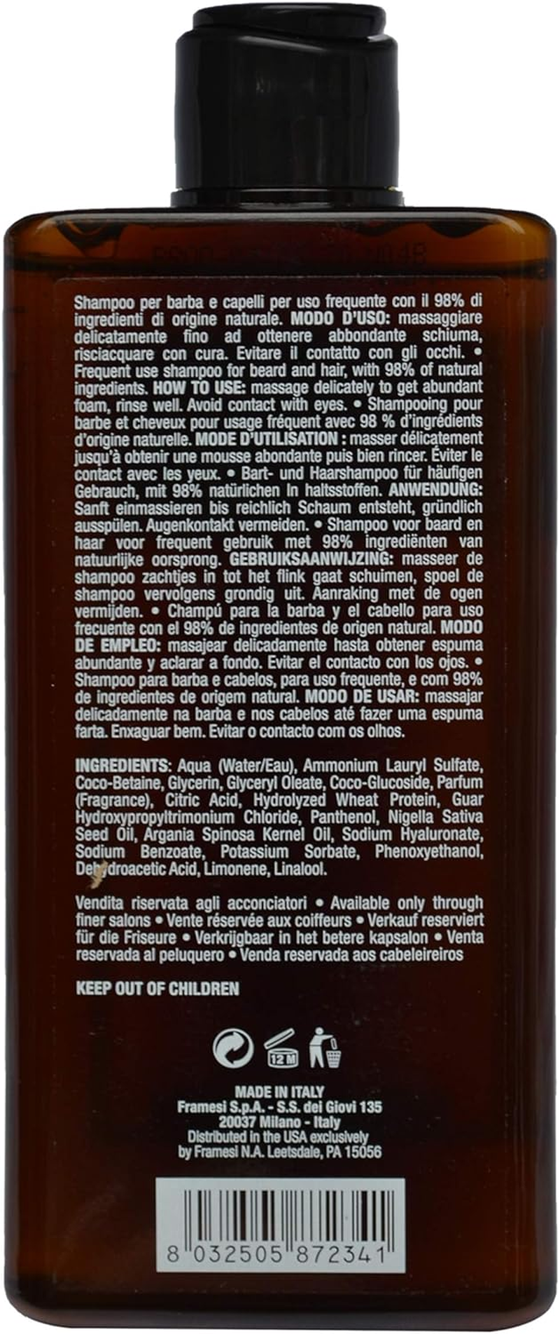 Framesi Barber Gen, Beard Kit, Beard Grooming Kit, Men'S Grooming (Hair & Beard Shampoo, Volumizing Hair Spray, Matte Hair Wax), Professional Grade, Barber Quality image number 1