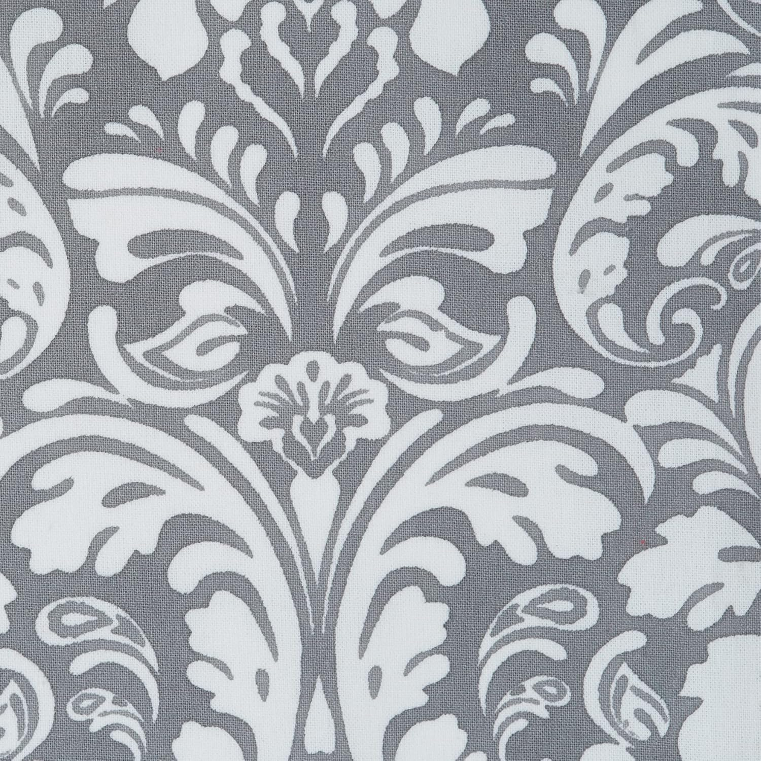 DII 100% Cotton, Everyday Basic Kitchen Dishtowel, Tea Towel, Drying, Damask Printed, 18 X 28 Set of 2- Gray - Eggplant image number 5