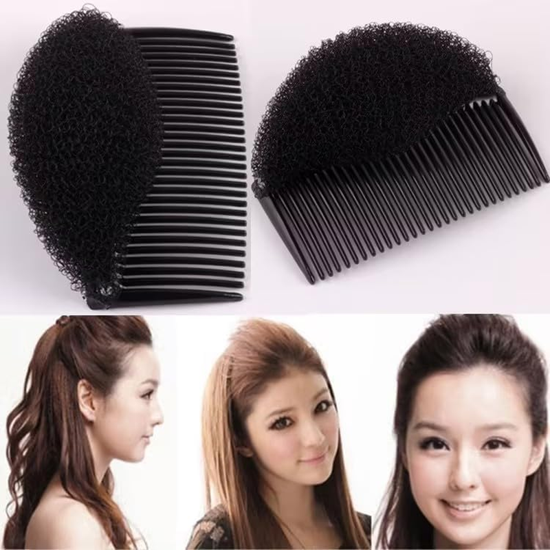 2 Pcs Black Hair Volumizer Clip Bump It up Volume Hair Base Styling Clip Braid Insert Tool for Women'S Beehive Hairstyle and Crown Shapers Hair Accessories image number 5
