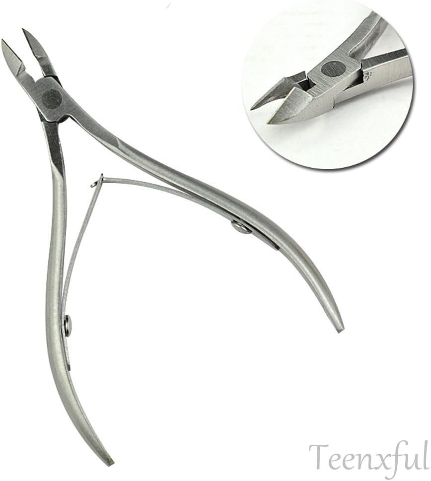 3 Stainless Steel Nail Cuticle Spoon Pusher Remover Cutter Nipper Clipper , Cuticle Nipper , Cuticle Cutter and Remover with Cuticle Pusher for Dead Skin - Durable Manicure Tools and Cuticle Clippers image number 1