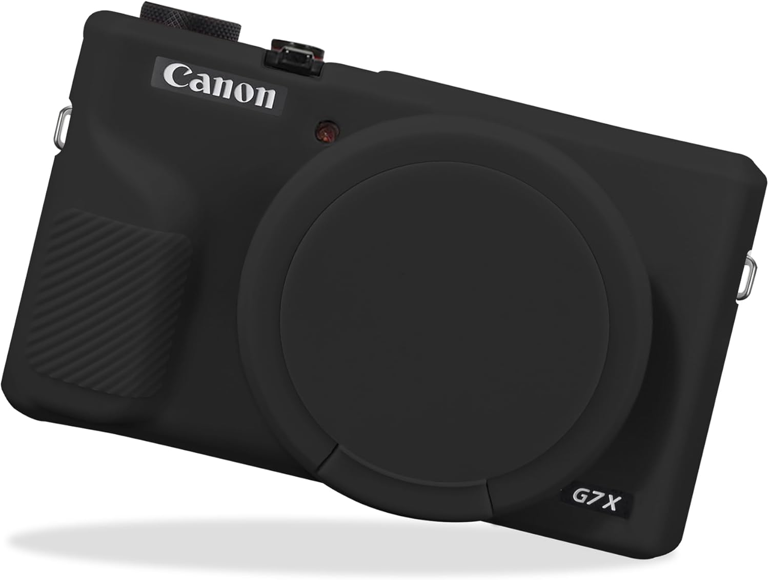 RAIALL Silicone Case for Canon Powershot G7X Mark III Digital Camera, Soft Camera Case Cover with Removable Lens Silicone Cover Rubber for Canon Powershot G7 X III, Black image number 1