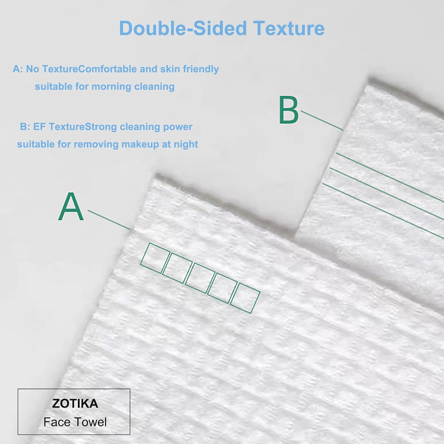 ZOTIKA Ultra Soft Dry Face Towels XL, 100% Plant Fibre, Gentle Skincare, 25 X 30 Cm, Clean Towels (3 Pack=150 Count, 25 X 30 Cm) image number 5