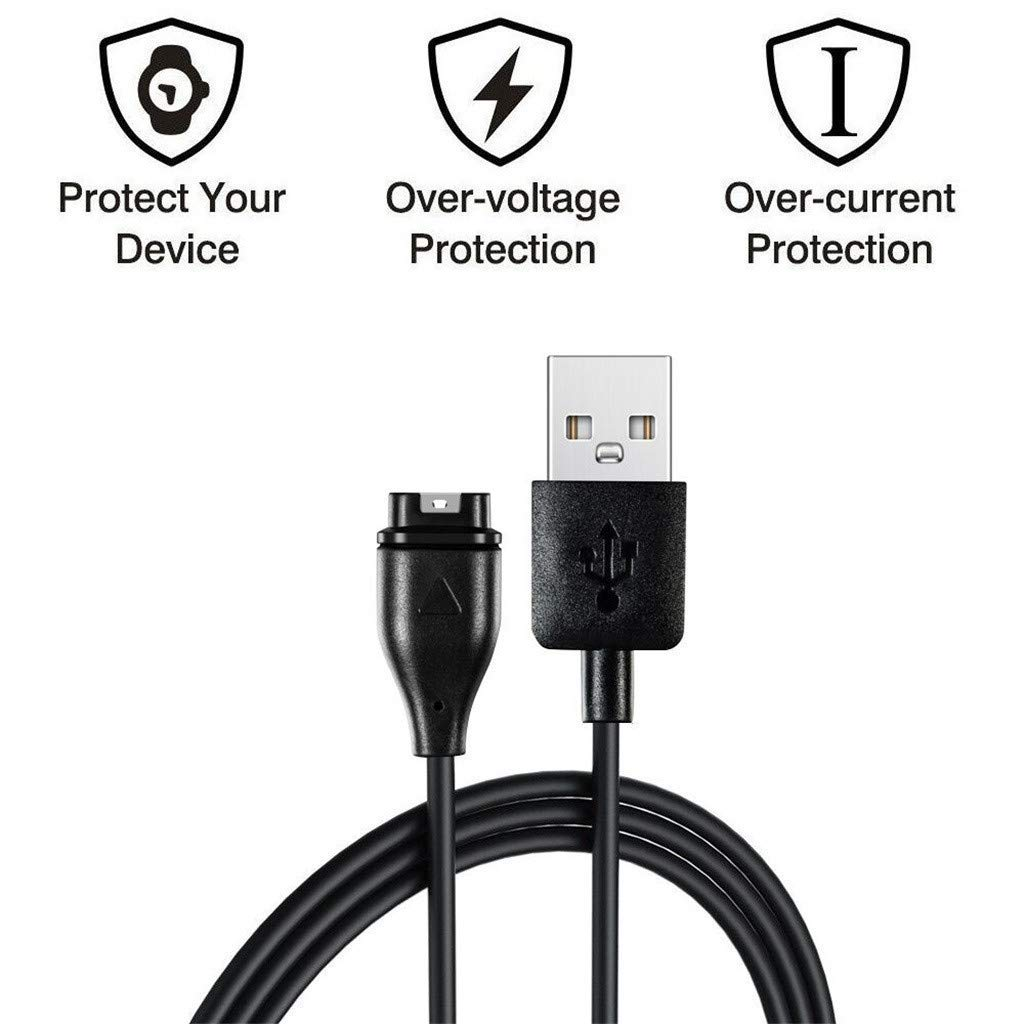 [1+1 Pack] T Tersely 1M Charging Cable with 1 Pack Type C Charger Adapter for Garmin Vivoactive 6 5 4 4S, for Venu 3 3S Sq 2 2S Bounce Instinct 2X Fenix 8/7/6 S X/Forerunner 255 255S 55 935/Epix image number 6