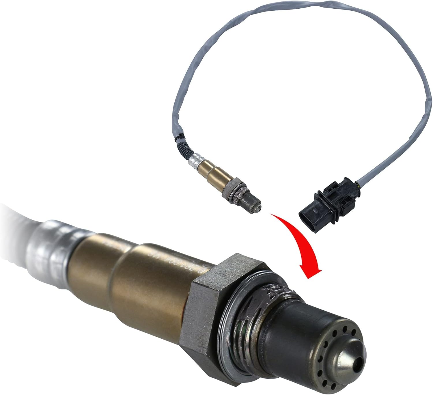 Genuine Bosch Lambda Oxygen Sensor Pre Cat Upstream 0281004148-5 Circuits, 750Mm Overall Length - High-Quality Replacement Part for Optimal Engine Performance image number 5