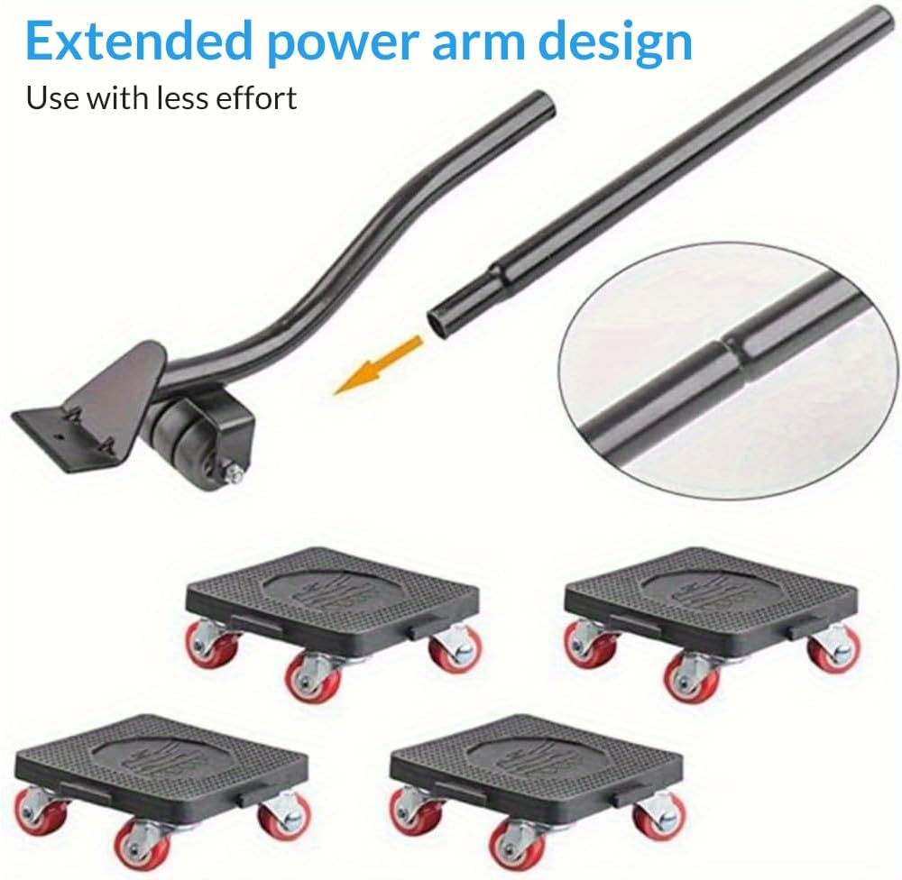 Furniture Mover and Furnitures Lifter Set,360&deg; Rotation Wheels,Heavy-Duty Furniture Dolly, Max up for 400KG for Moving Heavy Furniture, Refrigerator, Sofa, Cabinet image number 3