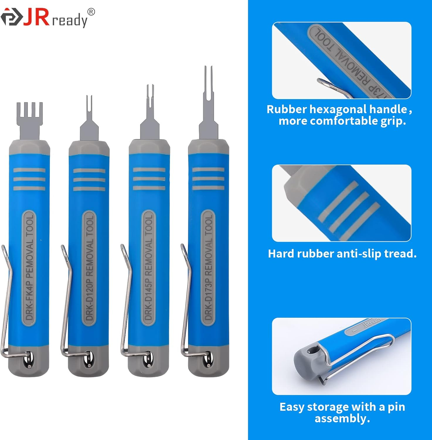 Jrready ST5253-04 Molex Pin Extractor Kit Mini-Fit Jr. Extraction Molex Micro-Fit 3.0 Terminal Release Tool 3P 4P PC Fan Connector Electrical Pin Removal Tool image number 4