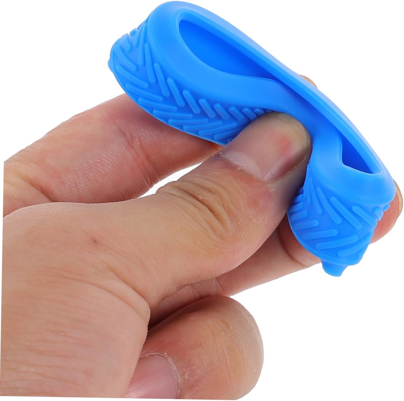 Anneome 8Pcs Rubber Luggage Wheel Covers Noise Reduction Suitcase Wheel Protectors for Travel Suitcases, Lake Blue Luggage Caster Covers Suitable for Hardwood Floors image number 4