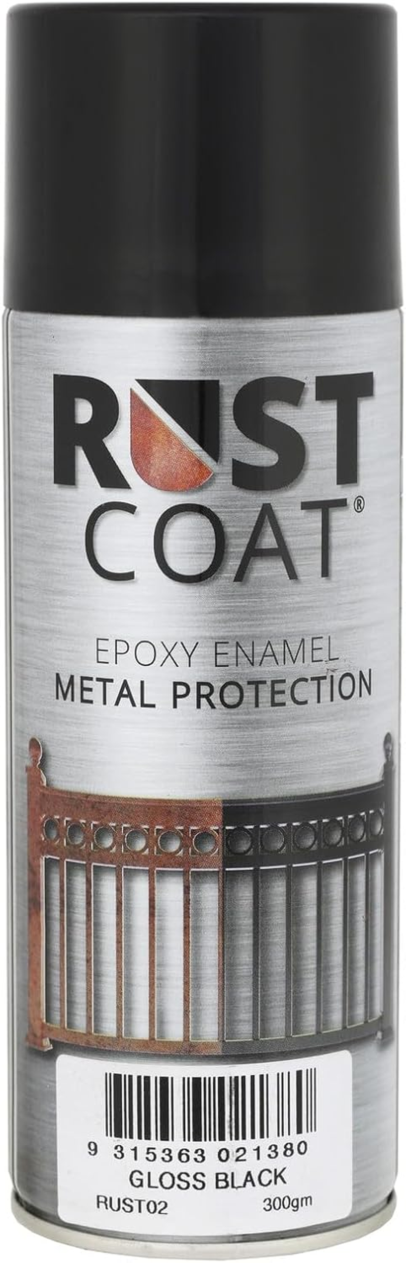 Rust Coat Epoxy Enamel Metal Protection, 300 G, Gloss Black