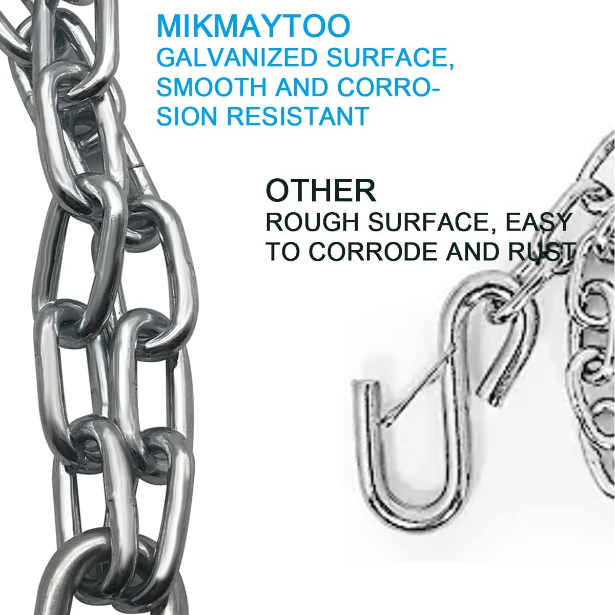 3/16" X 48" Trailer Safety Chain with Locking Carabiners Grade 30 (M5 Trailer Safety Chain-1Pcs) image number 4