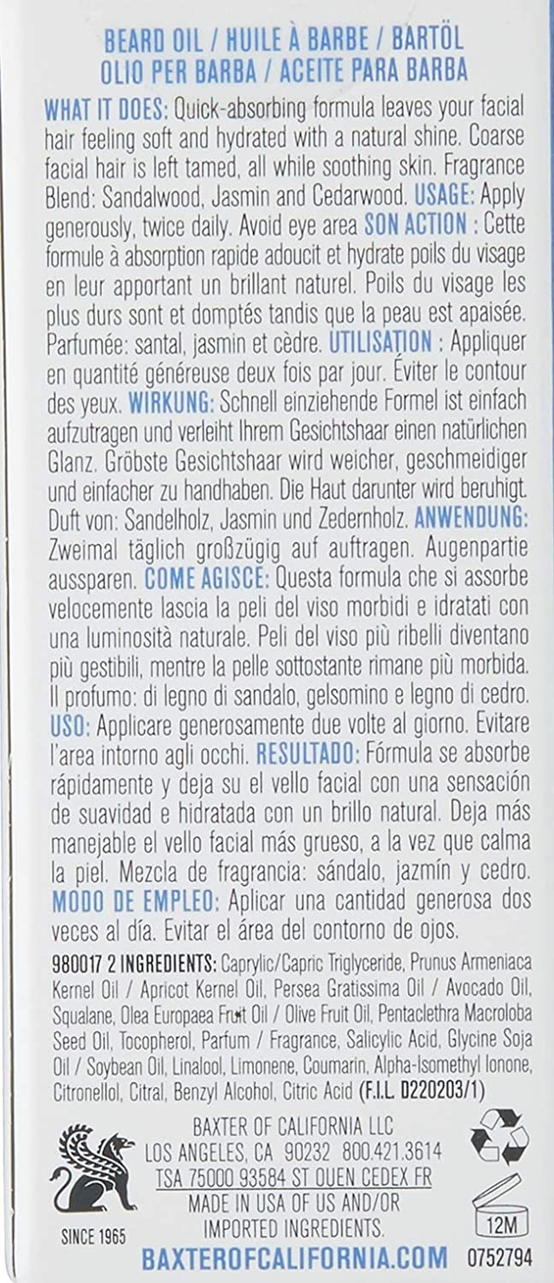 Baxter of California Beard Oil, 30 Ml image number 3