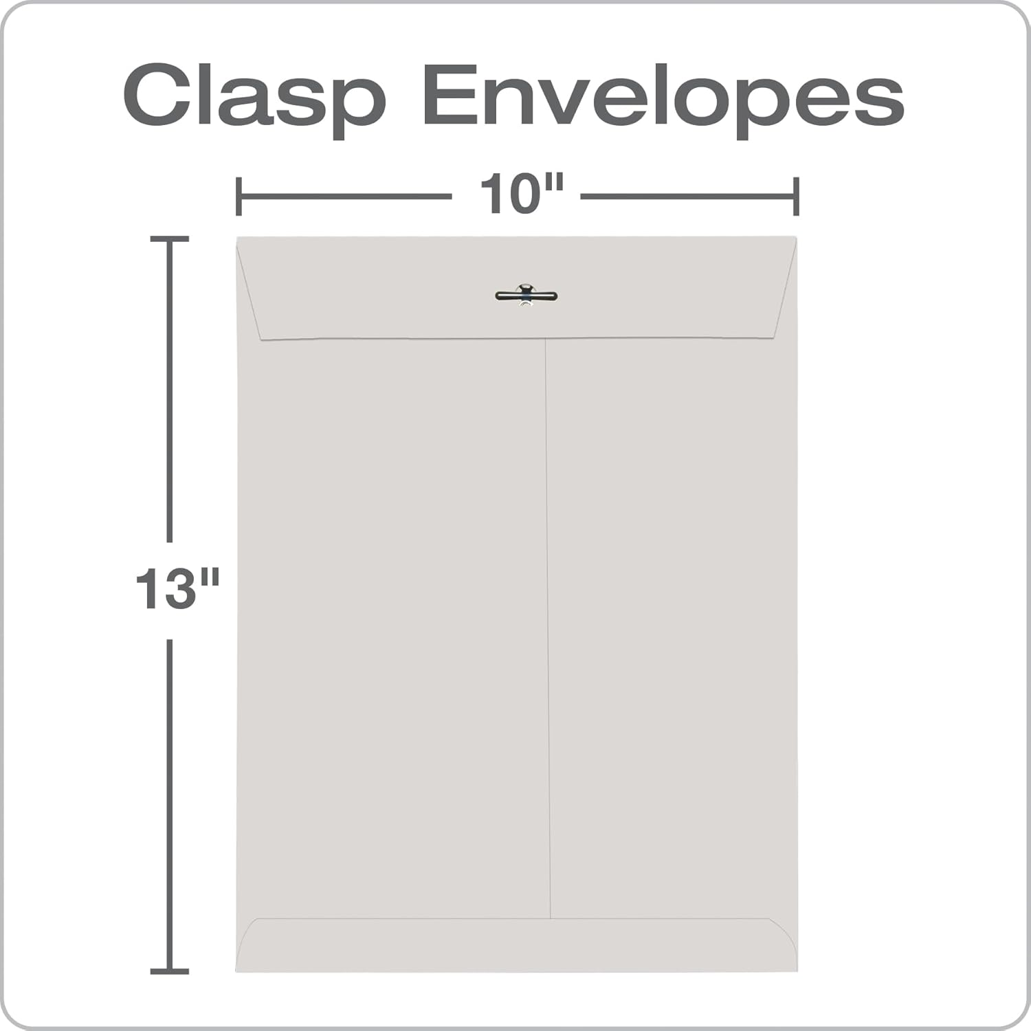 Quality Park, Clasp Envelopes, Gummed, Executive Gray, 10X13, 100 per Box (38597) image number 6