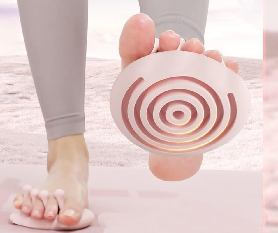 Foot Arch Trainer for Flat Feet, Plantar Fasciitis Relief &Arch Support Strengthening, Portable Arch Metatarsal Exercise Brace for Home and Gym (Pink, 1 Pair)