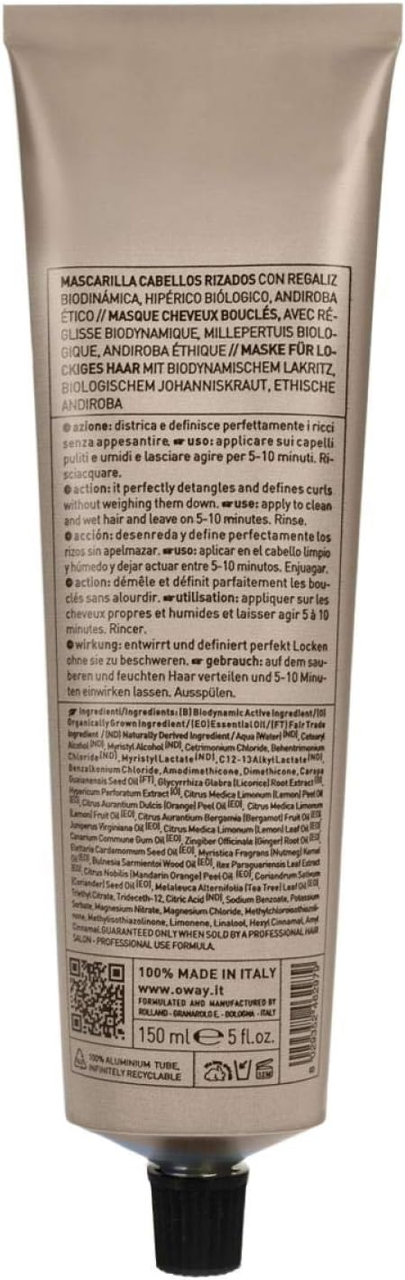 Oway Curly Hair Mask 5Oz/150Ml image number 1