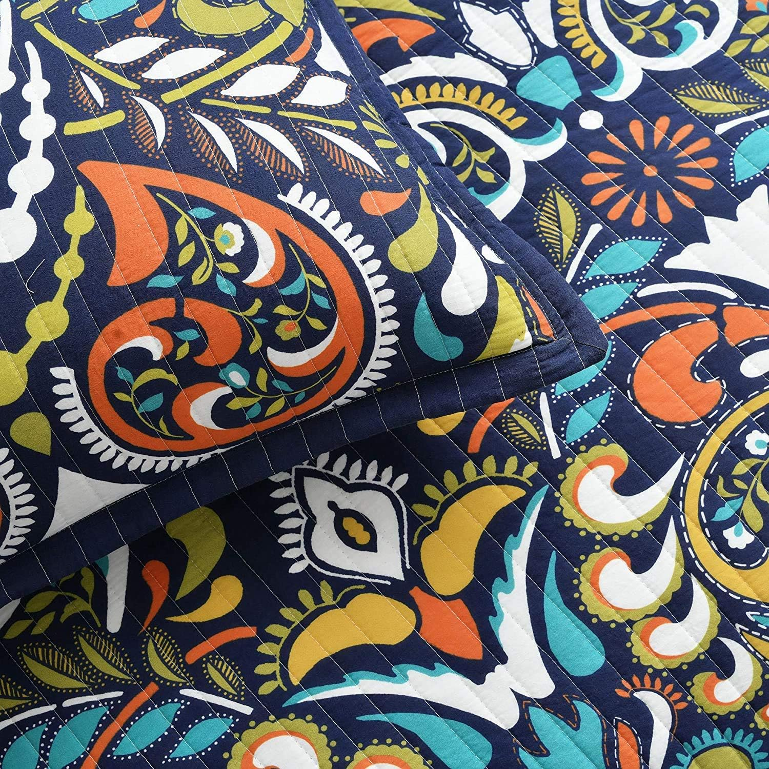 Lush Decor Lush D&eacute;cor Quilt Set, King, Navy image number 4