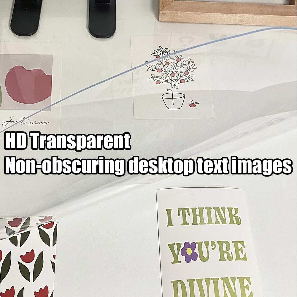 Geli Desk Mat, 1.5Mm Heat Resistant Non-Slip PVC Desk Protector with round Edge, Waterproof Desk Pad Table Protector for Home and Office (80X40Cm) image number 6