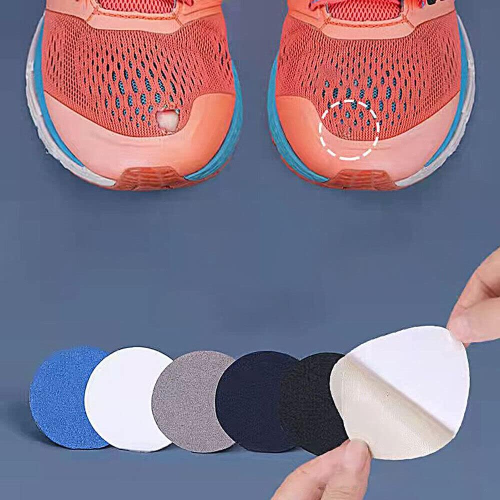 6Pcs Shoe Hole Repair Patch Shoe Patch Vamp Shoes Hole Sticker Heel Repair Subsidy Light Blue - 2X Light Blue image number 3