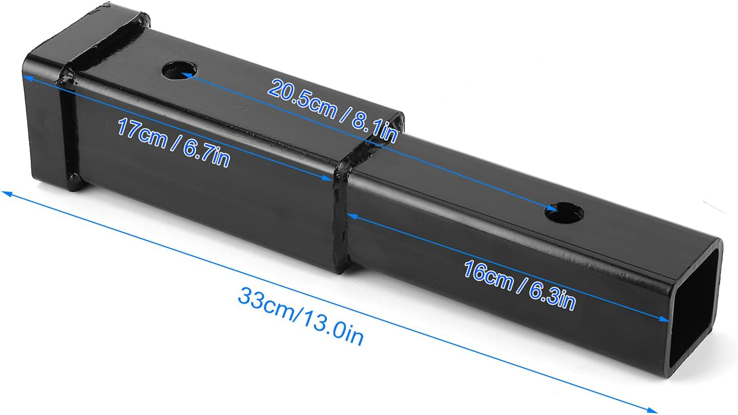 12&rdquo; Trailer Hitch Extension, 500Lbs Towing Extender Steel Tube for Class 3/4 2-Inch Receiver image number 6