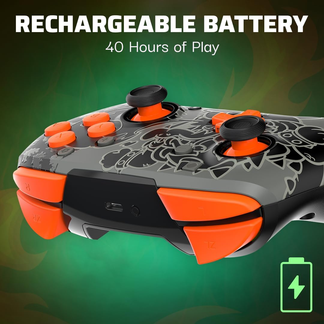 PDP REMATCH GLOW Wireless Controller: Blackout Bowser (Motion) - Nintendo Switch&trade;, Switch&trade; Lite, Switch&trade; OLED image number 2