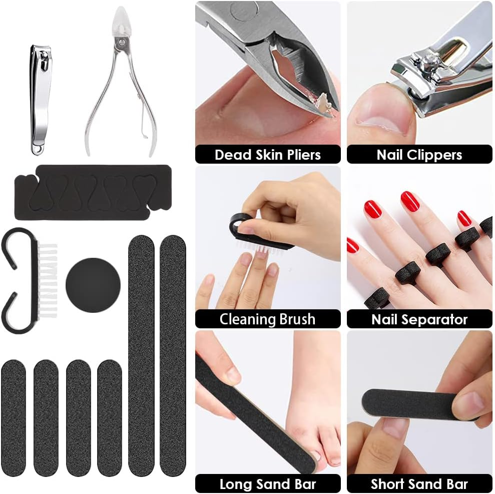 AUTOWT Pedicure Tools Kit, 27 In-1 Pedicure Tools Set Professional Manicure Pedicure Set Stainless Steel Foot Care Kit for Women Men, and Salon Hard Skin Remover Foot Scrub, Dead Skin image number 3