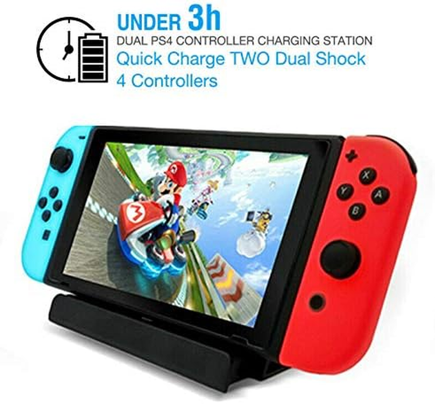 ELASO Charging Dock Station Stand Charger Holder Compatible with Nintendo Switch/Switch Lite with USB-C PD Charging Stand image number 6