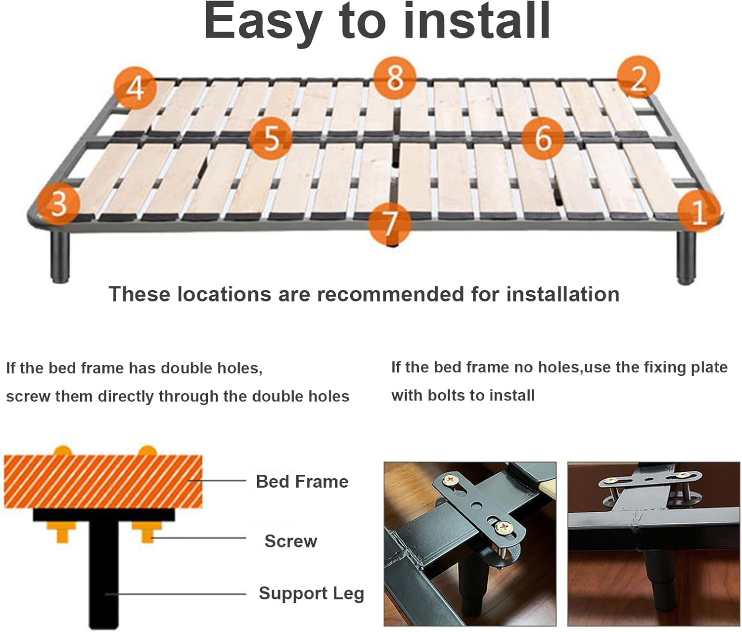 2Pcs Adjustable Leg for Bed Frame 18-33Cm Retractable Metal Feet Furniture Support Legs, Metal Furniture Support Legs for Cabinet Sofa Bed DIY Heavy Duty Support Leg(7.08"-13")