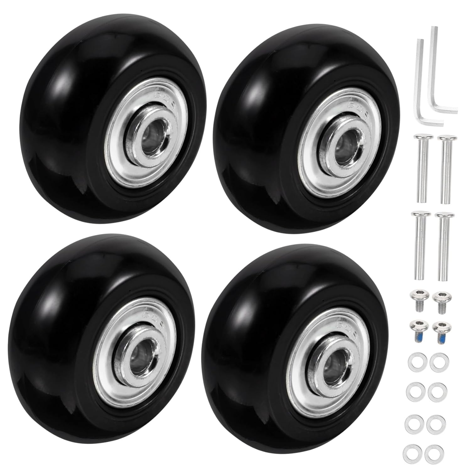 CHILDWEET Travel Suitcase Wheels Luggage Caster Wheels Mute Trolley Caster for Easy Maneuvering image number 6