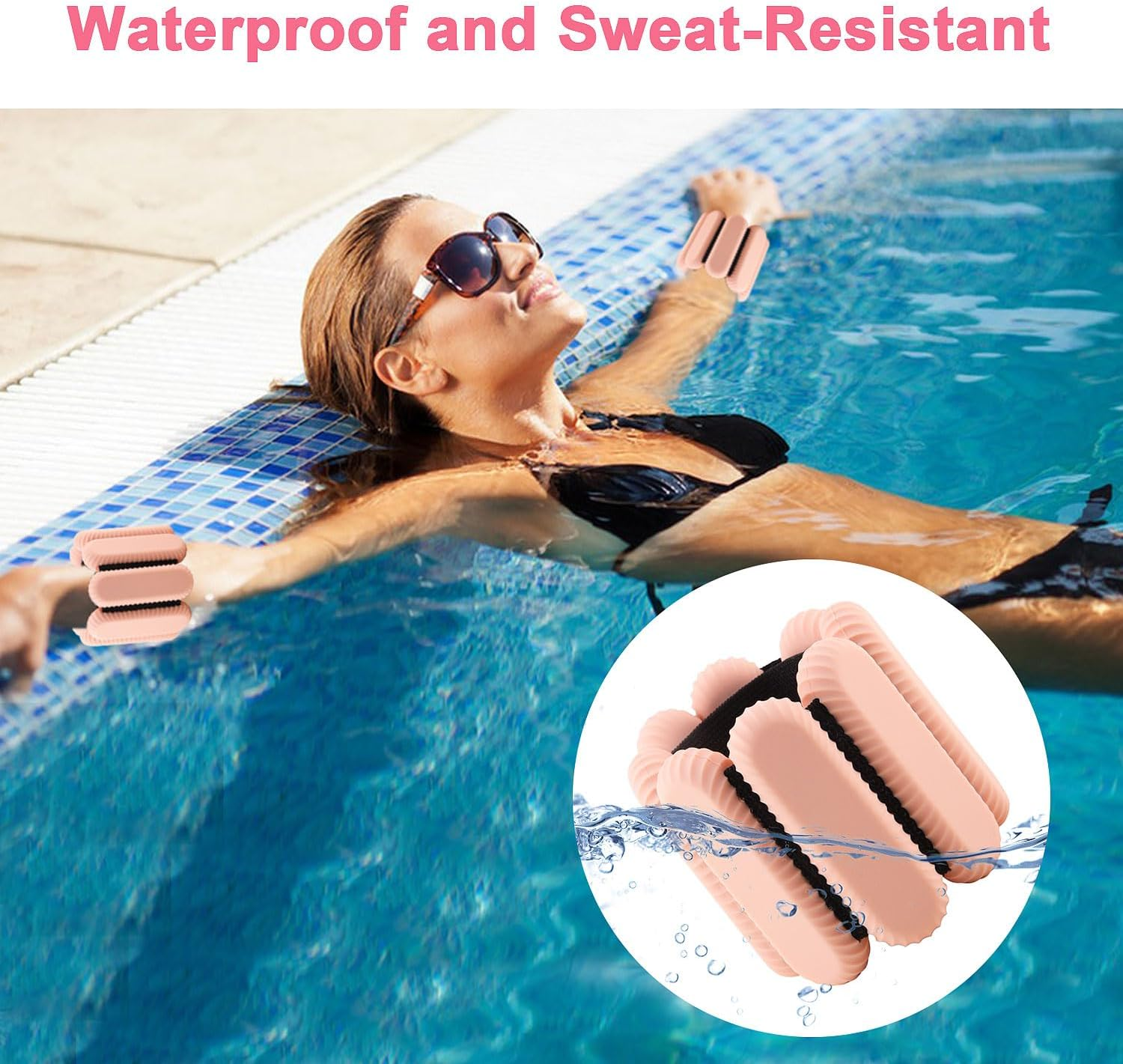 Wrist Weights for Women,Wrist Ankle Weights for Strength Training,Graded Silicone Weighted Bracelet for Walking, Running, Yoga, Aerobics, Adjustable Training Intensity Ankle Weights for Women Set of 2