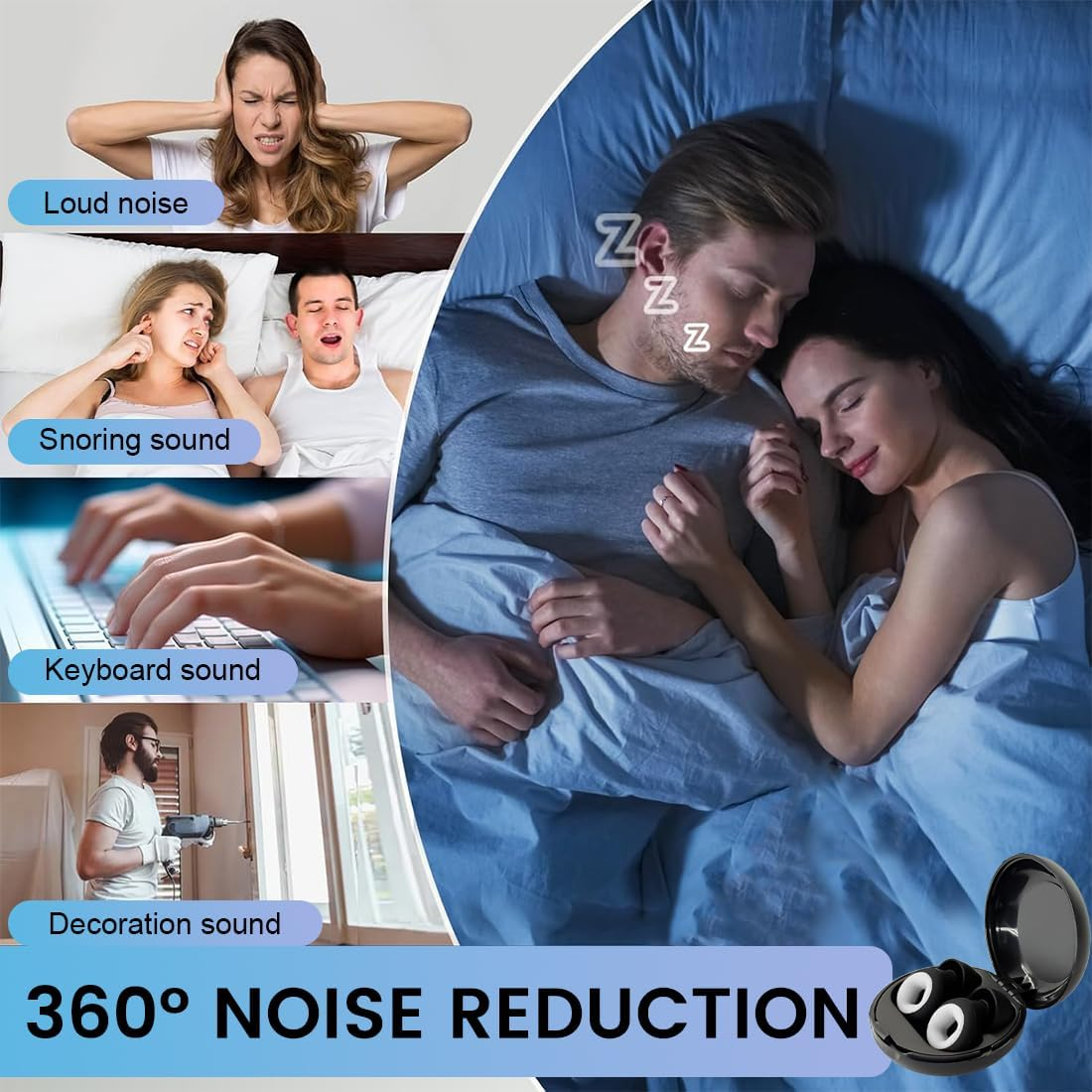 Artvive Earplugs, Ear Plugs for Sleeping and Noise Reducing, Motorcycle Earplugs, Artevive Earplugs, Snoring Earplugs, Reusable Noise Reducing image number 4