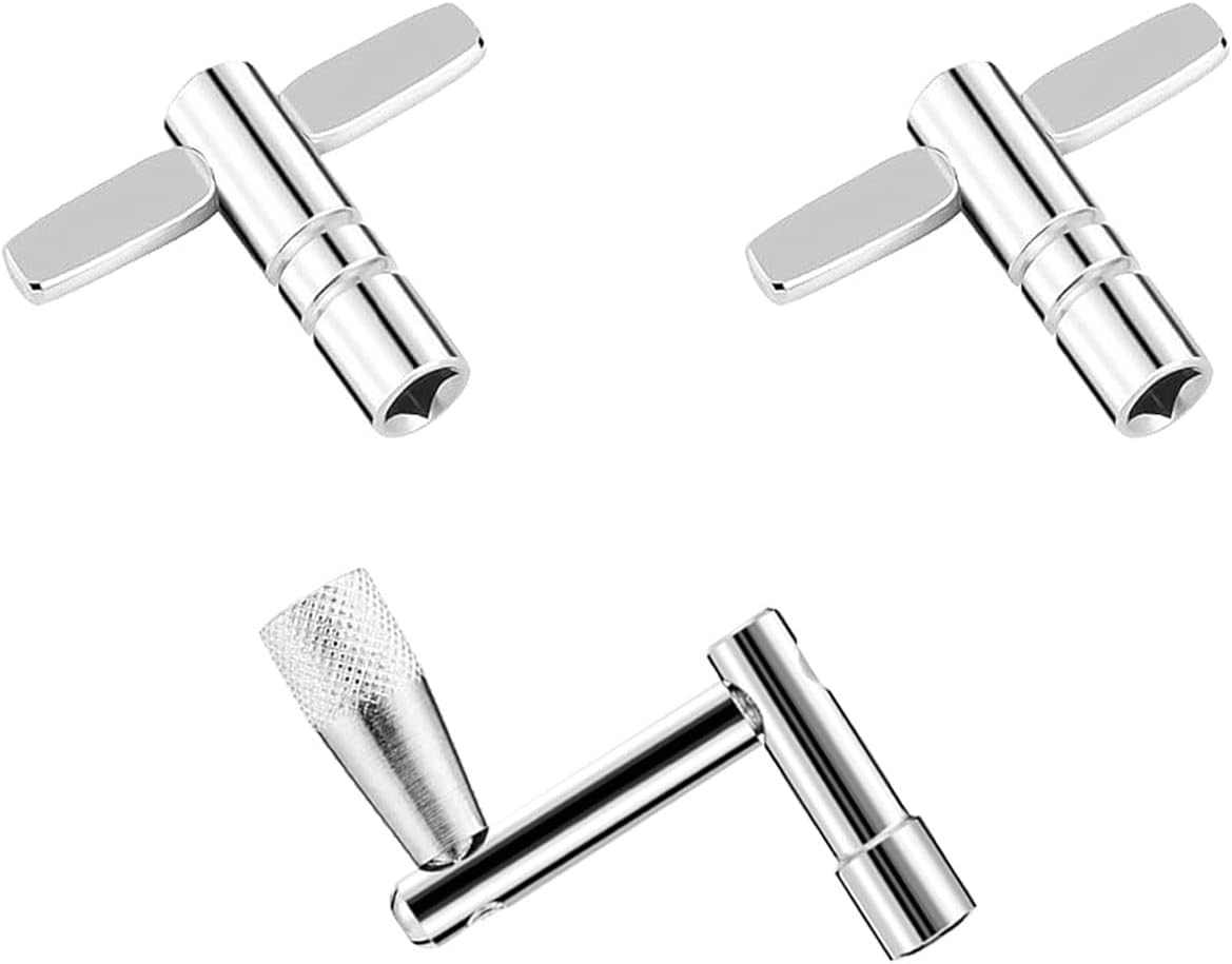 Drum Keys,Tuoyi 3 Packs Universal Drum Key Tuner,Chrome-Plated Steel Drum Tuning Key with Continuous Standard Motion Speed Key image number 1