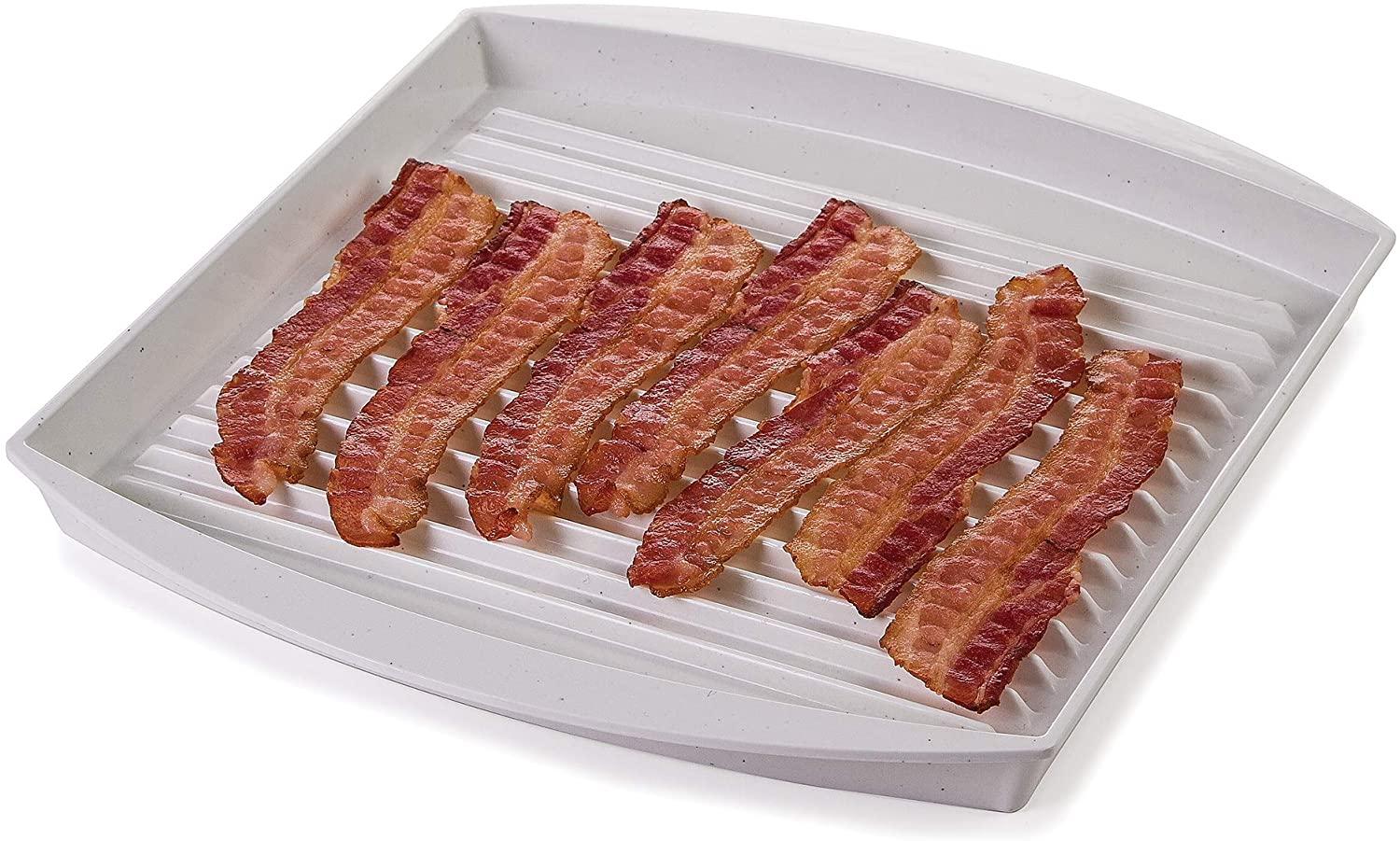 Progressive Prep Solutions by Microave Bacon Grill with Cover Large Microwave Bacon Grill White