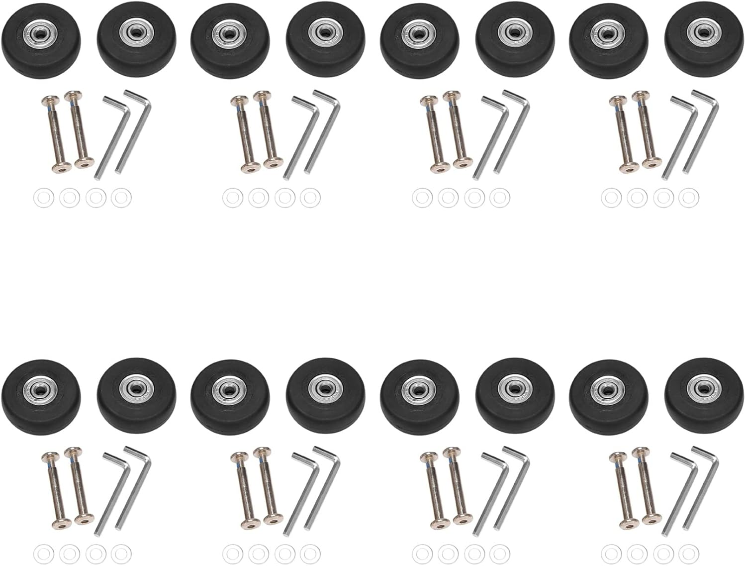 Mellisso 16 Sets of Luggage Suitcase Replacement Wheels Axles Deluxe Repair Tool OD 50Mm image number 5