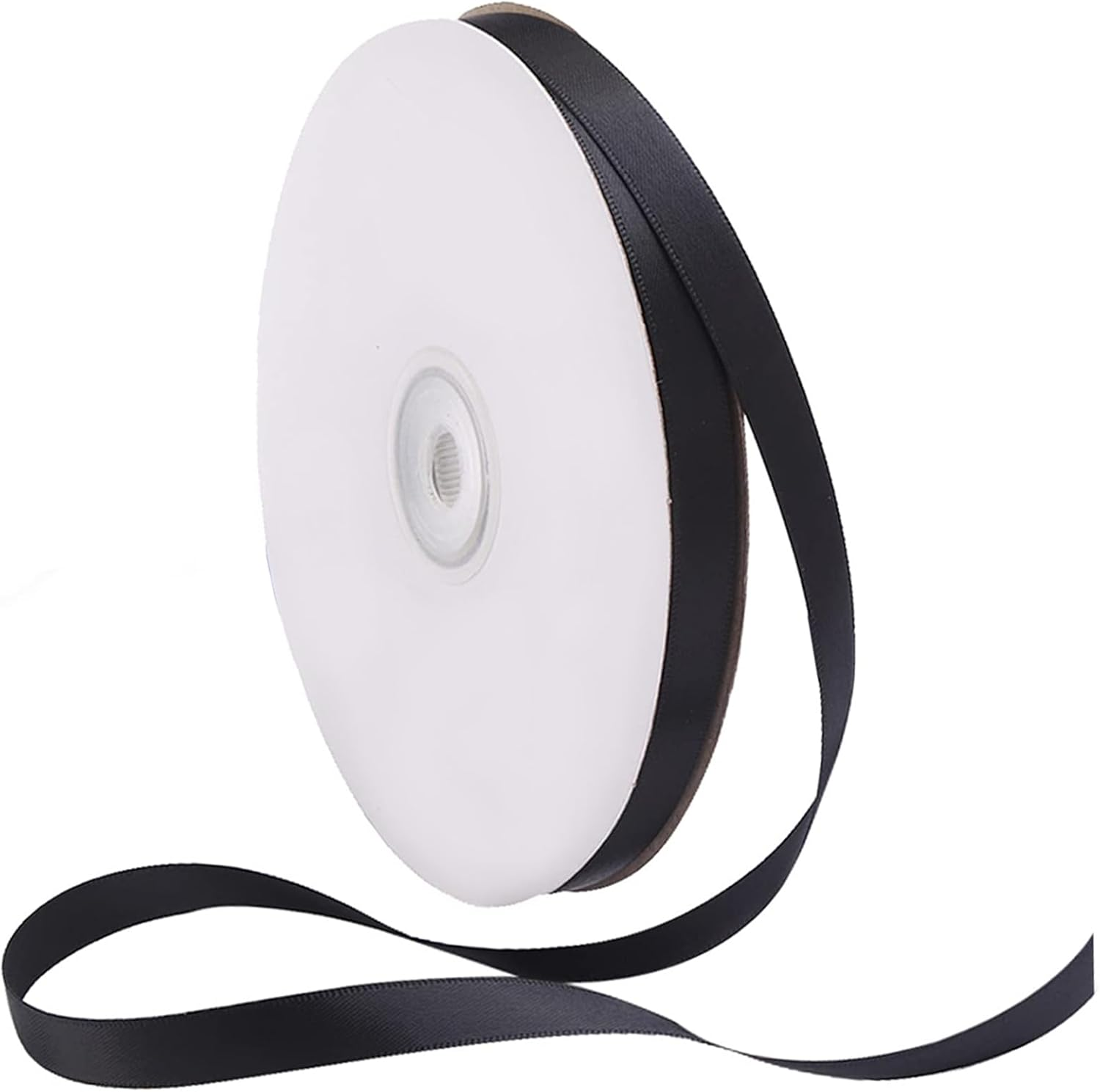 Black Satin Ribbon, 3/8Inch 100Yards Double Sided Polyester Ribbon for Gift Wrapping Party Hair Braids Bow Decoration Floral Arrangement Craft Supplies DIY Sewing Project Cake Wedding Party Decoration