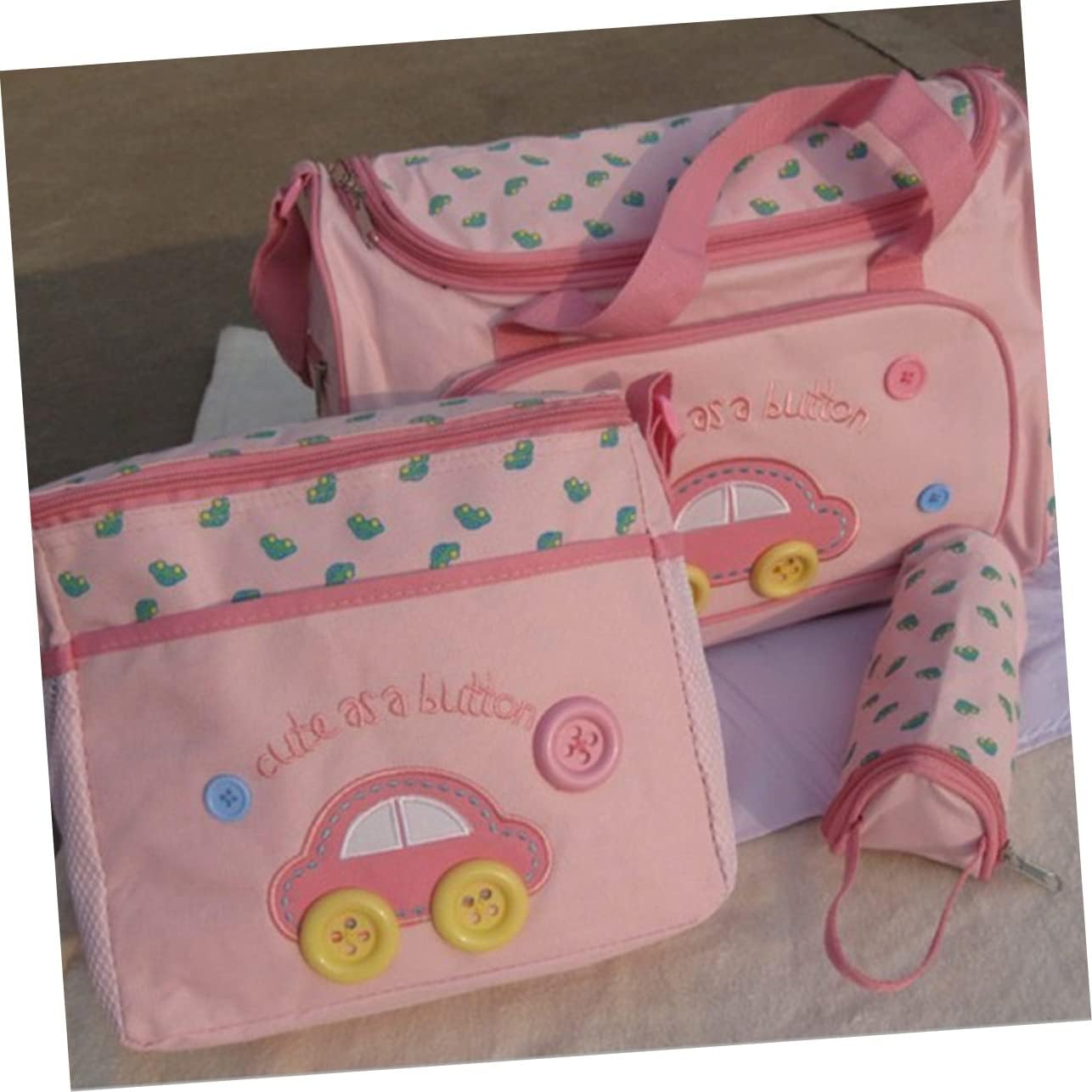 Vaguelly Multi-Function Diaper Bag Large Travel Tote Feeding Bottle Changing Pad Car Pattern image number 4