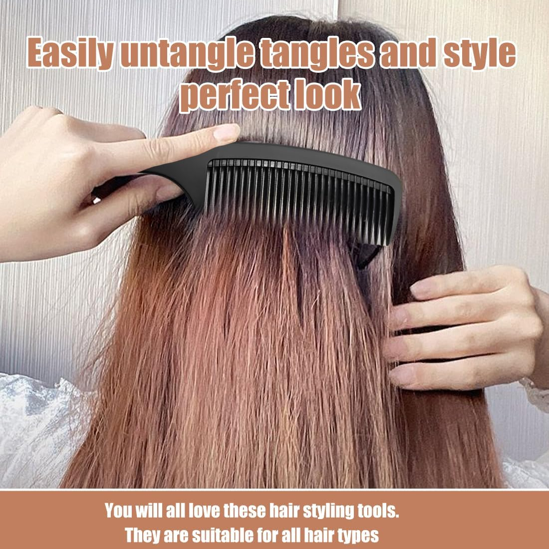 NHQZ Men'S Premium Styling Comb, Shatterproof Hair Comb, Coarse Carbon Comb, for Hair and Beard, for the Perfect Finish image number 5