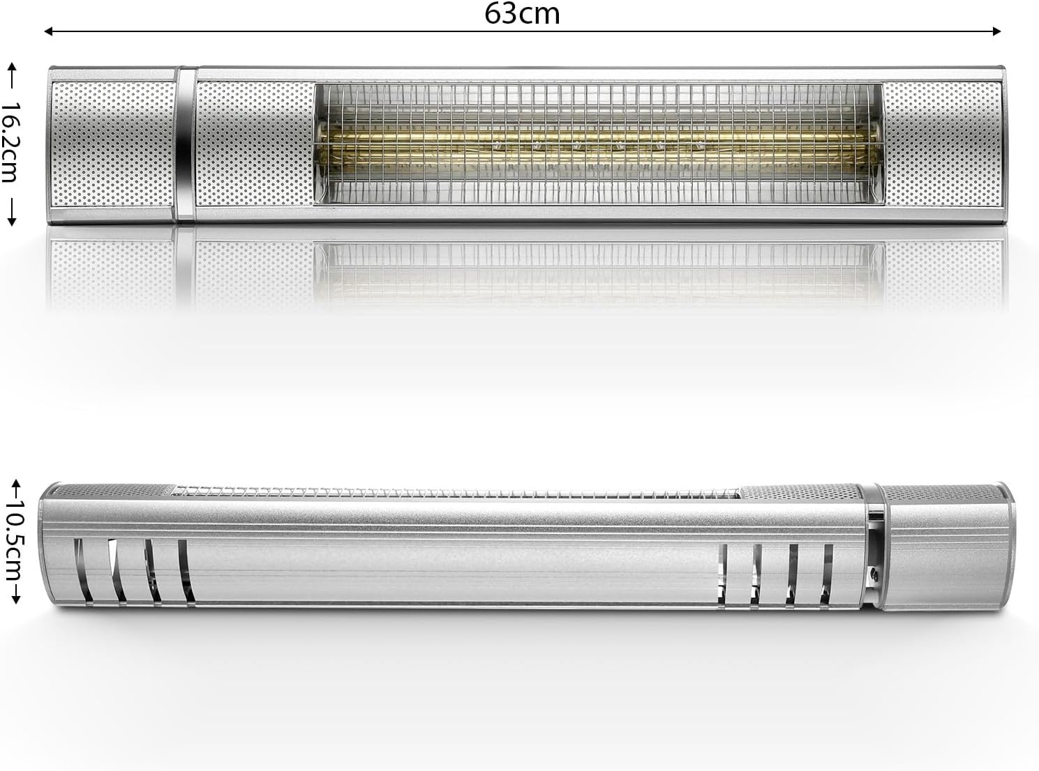 Maxkon 2000W Electric Halogen Heater Outdoor Indoor Infrared Space Patio Room Bar Warmer Instant Heat Strip Wall Ceiling Waterproof image number 5