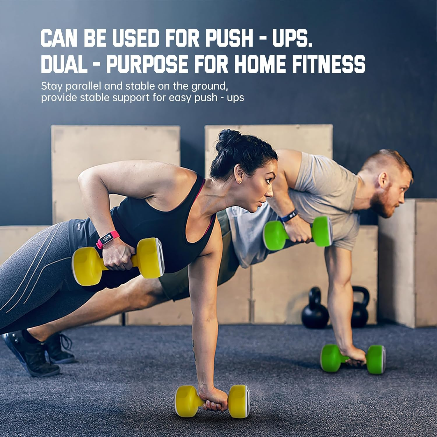 Round Dumbbells, Two-Piece Set. 1.5Kg/2Kg/2.5Kg/3Kg/4Kg. Available in Four Colors. Fitness Dumbbells, Home Gym Dumbbell Set. Suitable for Both Men and Women. - Blue 4Kg*2 image number 2