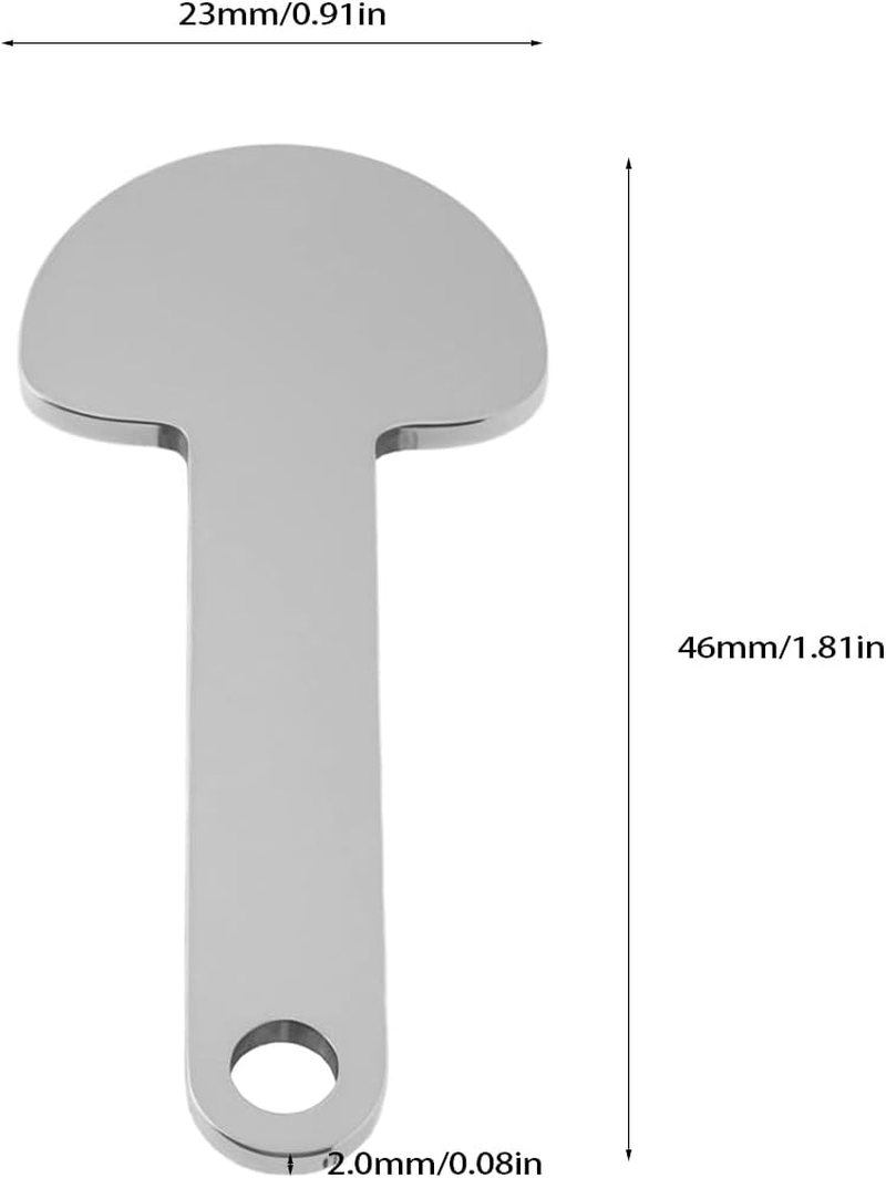 Emsea 4Pcs Reusable Supermarket Trolley Release Key with Ring Stainless Steel Compatible with B&M Compatible with Asda Trolley, 46X23Mm image number 5