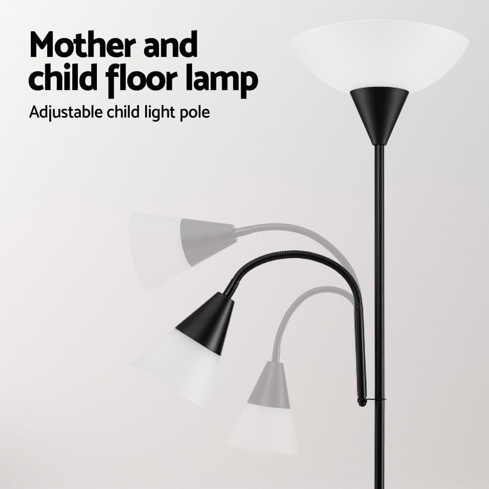 Floor Lamp Mother and Child Modern Home Living Room Office Reading Black image number 1
