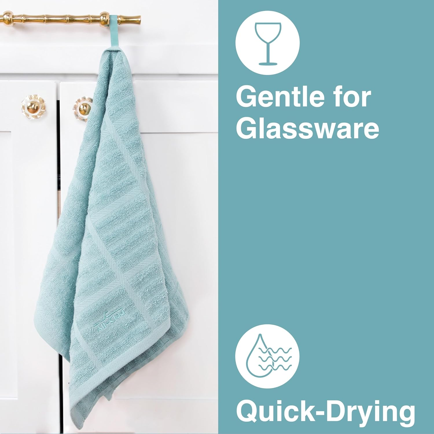 All-Clad Textiles Kitchen Towel, Solid-1 Pack, Rainfall image number 2