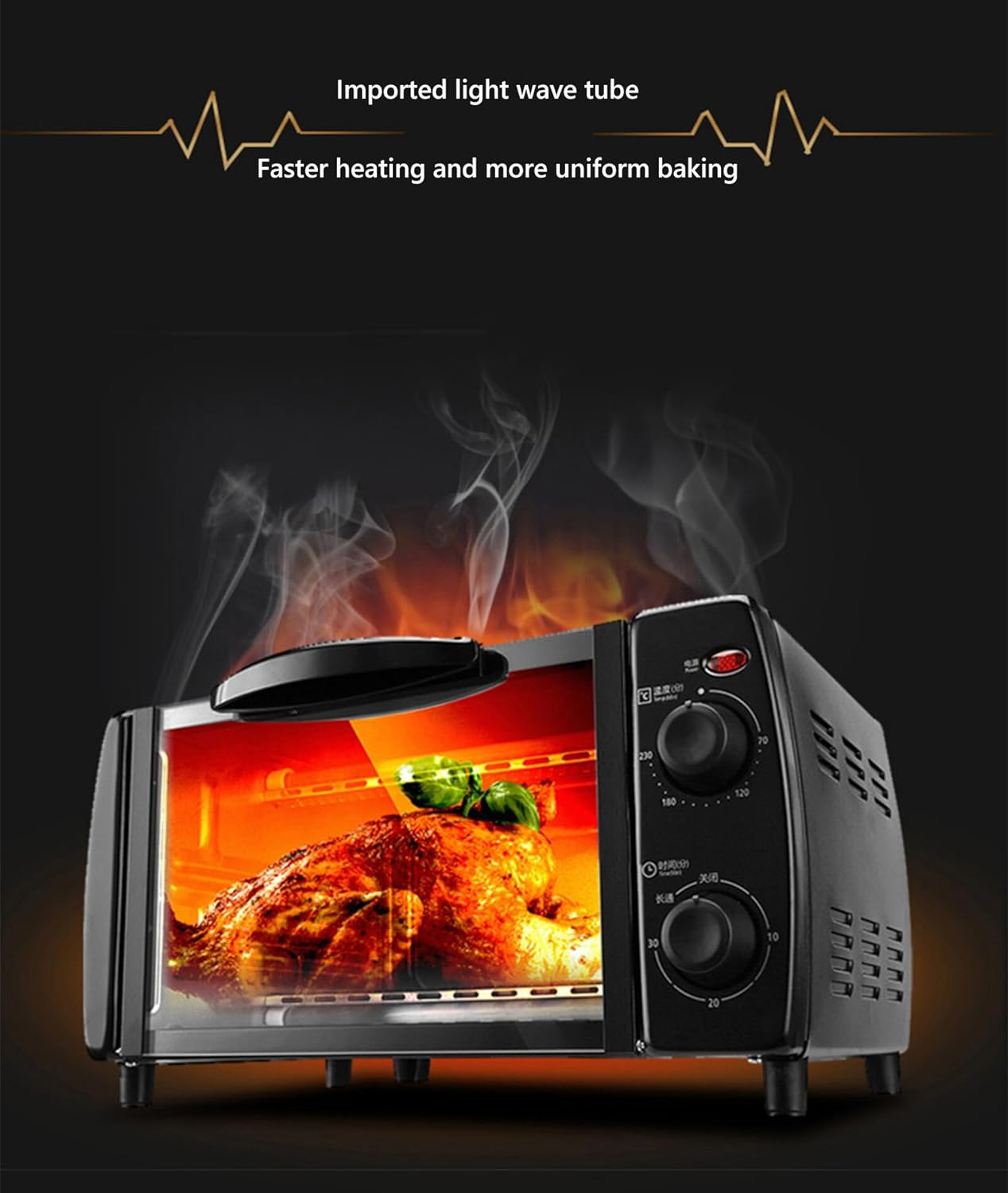 Multifunctional Kitchen Small Electric Oven Baking Cake Independent Temperature Control image number 6