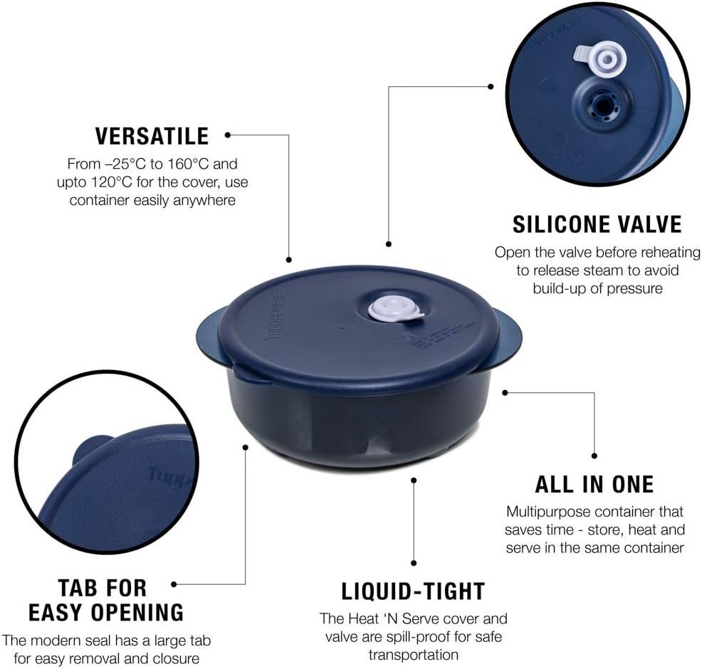 Tupintupperware Heat N Eat - 600 Ml Polypropylene Utility Box (Pack of 3) image number 1