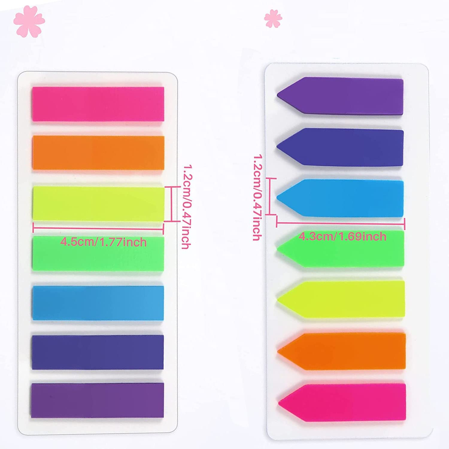 4Pack(7Colors&140Pcs/Pack) 560Pcs Sticky Tabs,Index Tabs Flags Sticky Note Marker Book Tabs for Reading Notes, Sticky Note Tabs image number 4