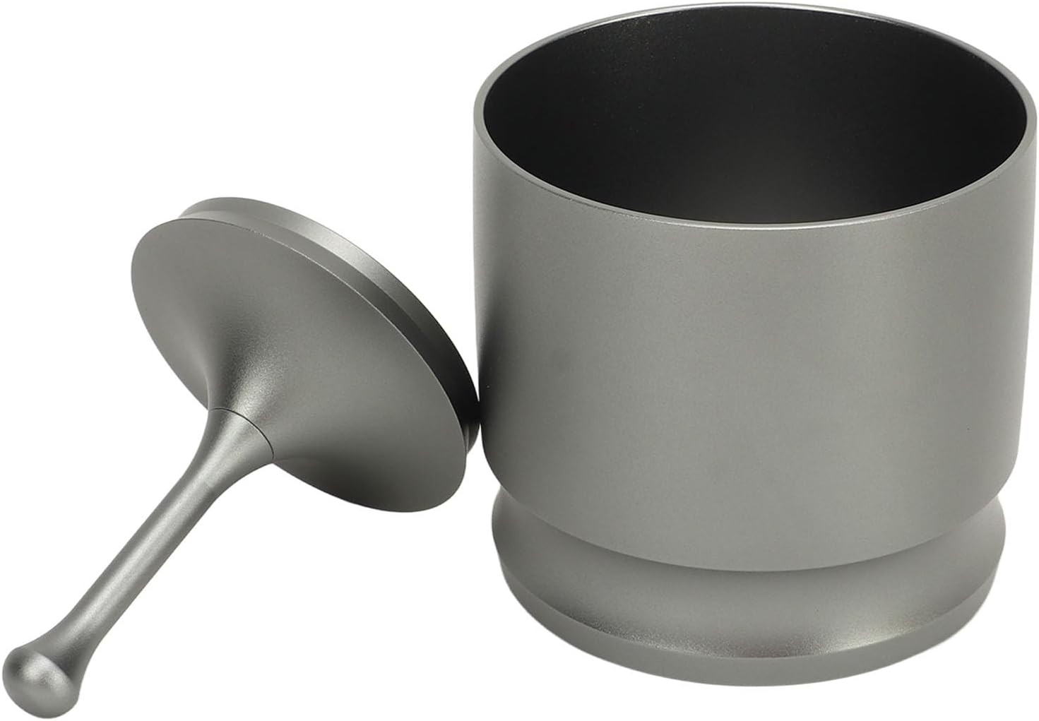 Espresso Shaker Cup, 58Mm Ccoffee Dosing Cup Coffee Powder Picker Dosing Rings Press Aluminum Alloy anti Flying Coffee Powder Picker (Grey) image number 1